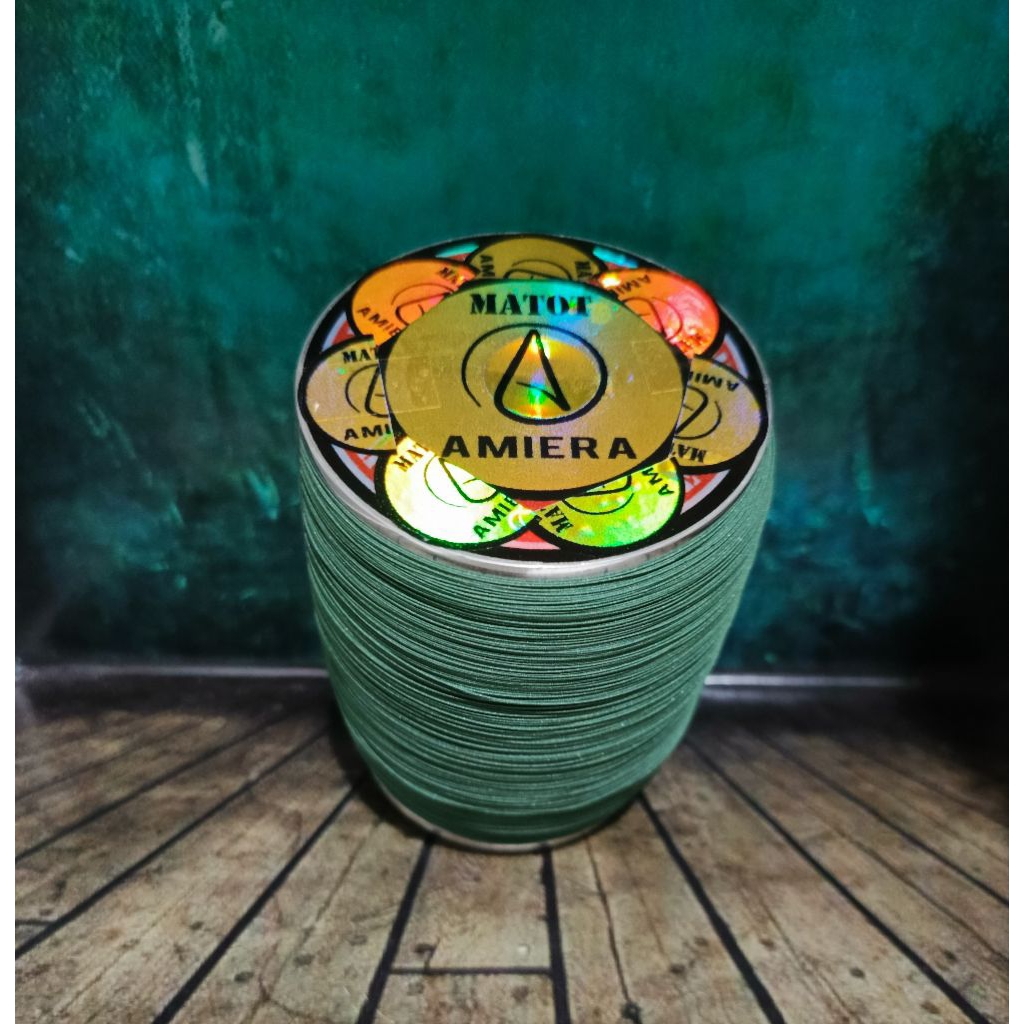 Gelasan Matot Amiera Hattori Logo Bunga Green Bahan Green Monster Klos 6000 Yard