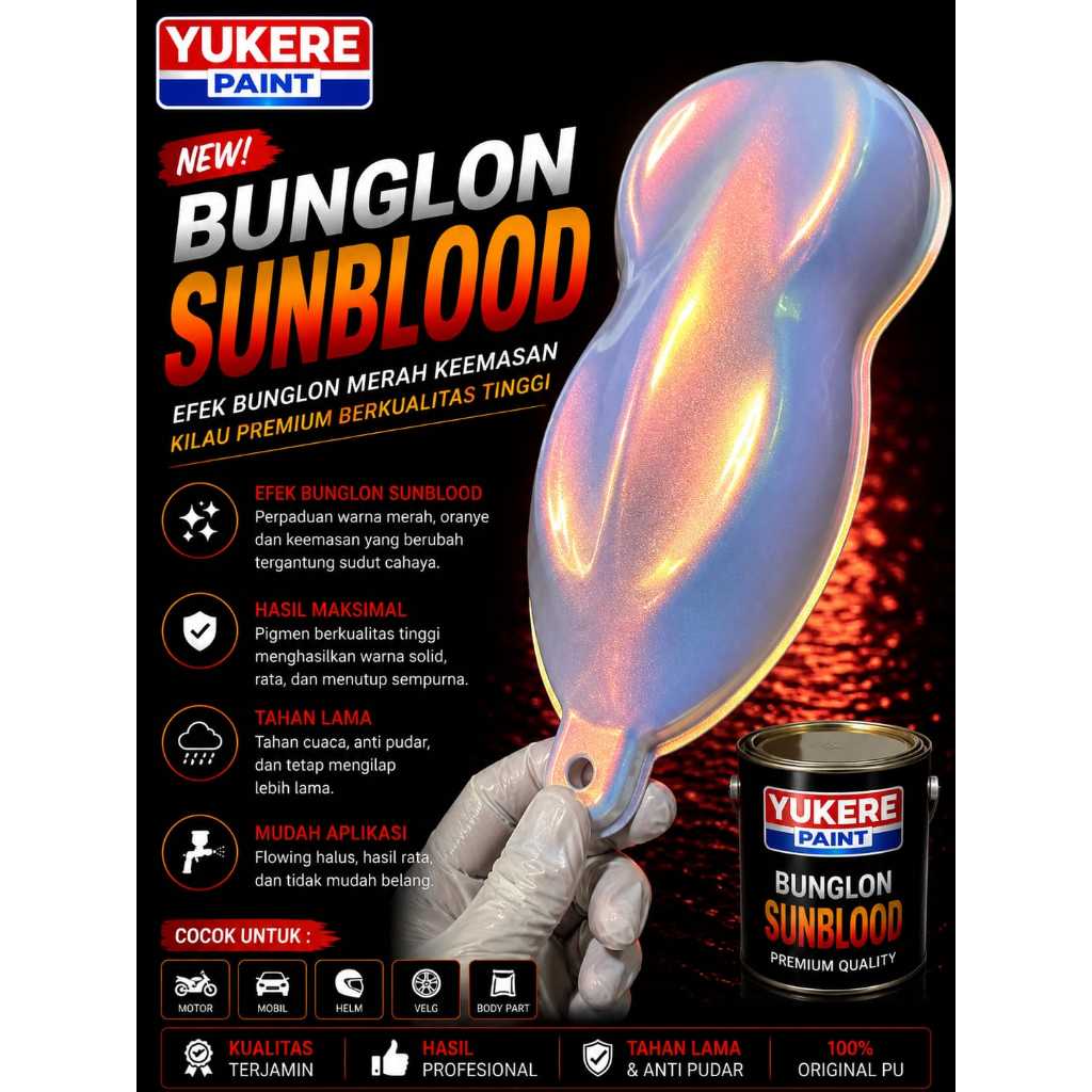 cat bunglon sunblood pu/cat bunglon putih/cat bunglon spesial premium sunblood 250ml