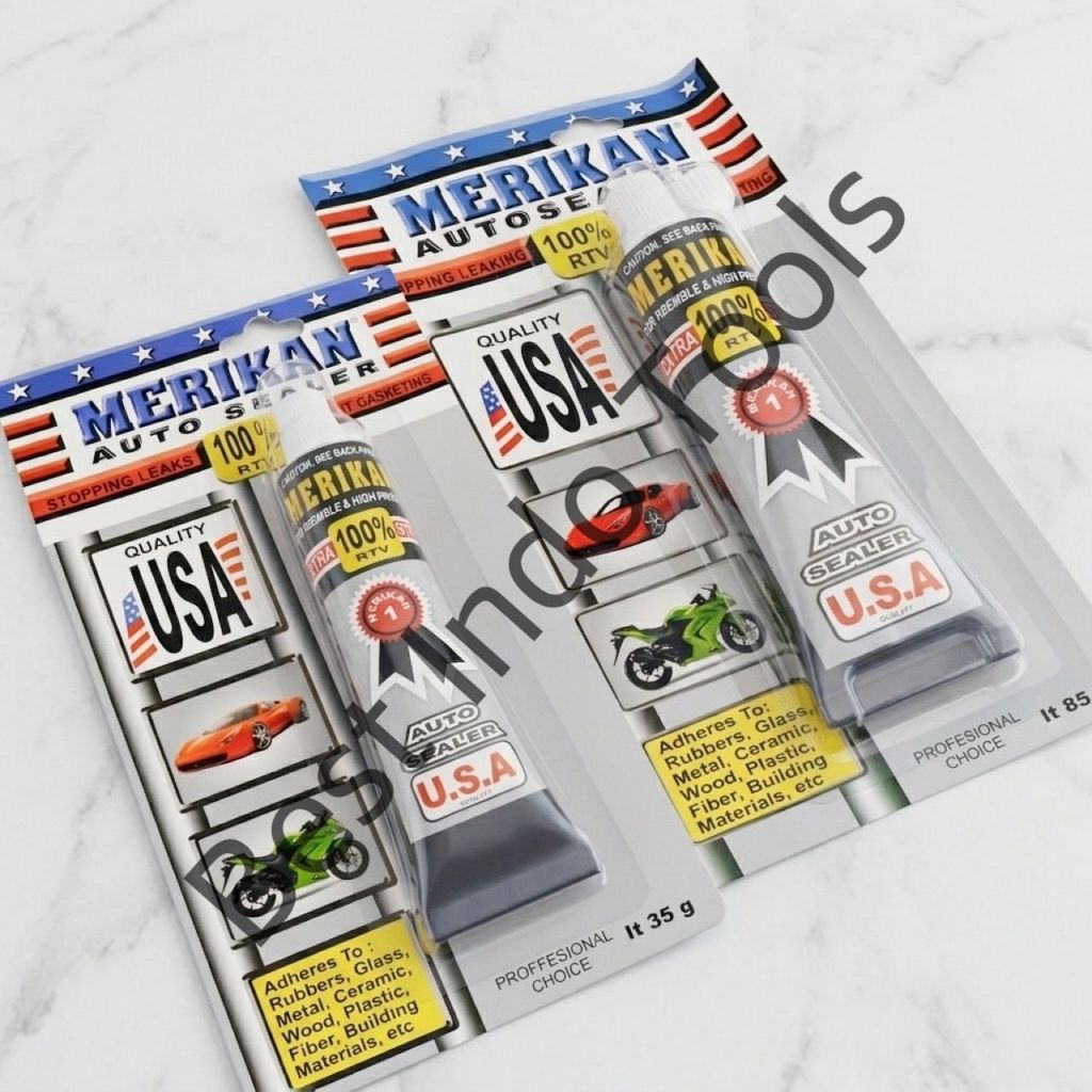 ISI 12 PCS LEM AUTO SEALER MERIKAN KECIL / BESAR 35 85 GR GRAM USA 100% RTV HITAM BLACK GASKET SEALE