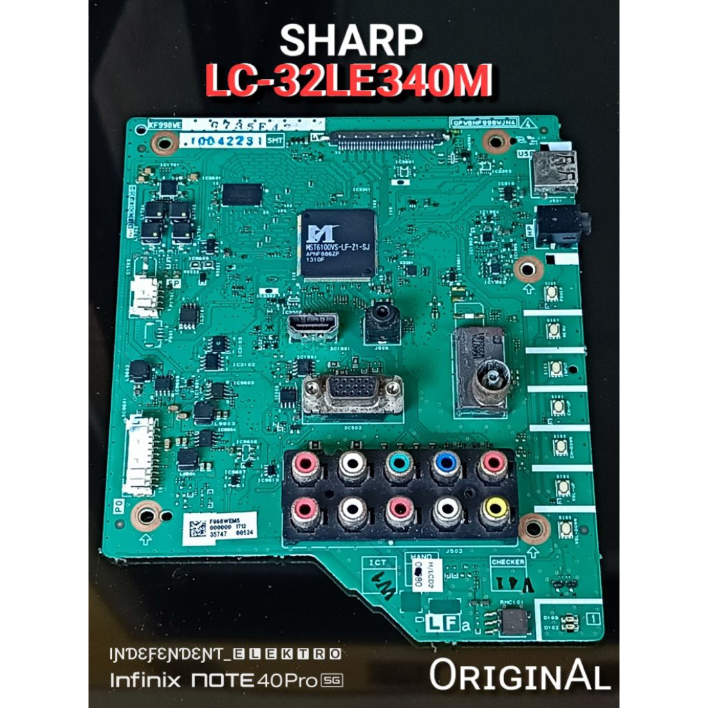 Mainboard Tv sharp LC-32LE340M   Mainboard sharp LC-32LE340M    mb Tv sharp LC-32LE340M