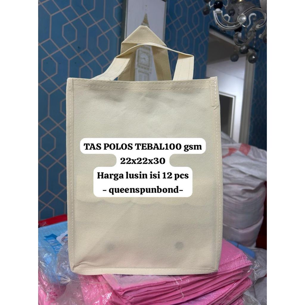 TAS HAJATAN POLOS TEBAL 100 GSM 22x22x30