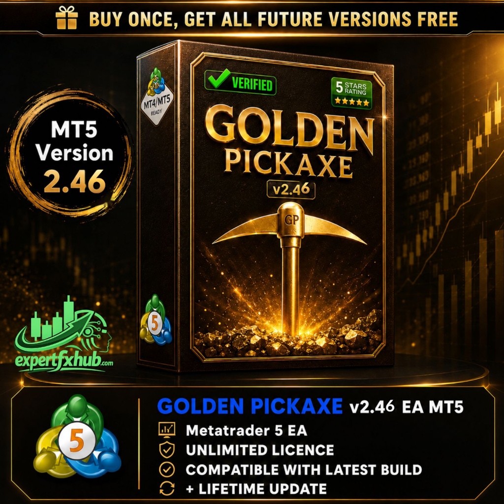 v2.46 Golden Pickaxe EA Metatrader 5 Expert Advisor, scalping trading bot unlimited licence and free