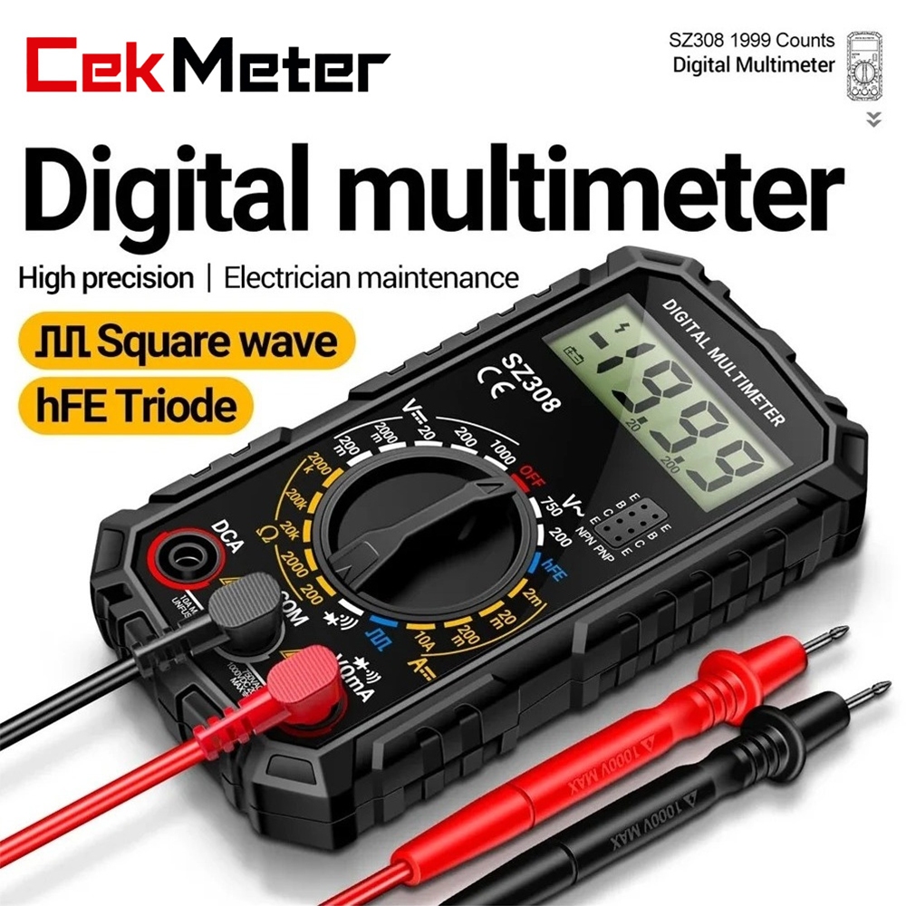 ANENG SZ308 Multimeter Digital AC DC Square Wave hFE Tegangan Arus Resistansi Multitester Buzzer