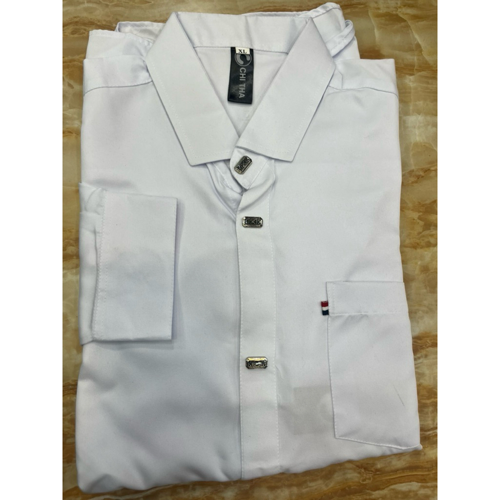 Baju Kemeja Polos Panjang Kancing Ripet/Besi