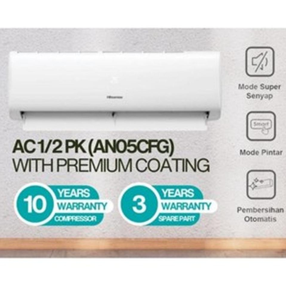 AC HISENSE AN05CFG 1/2PK R32 GOLDFIN + PASANG DEPOK MURAH