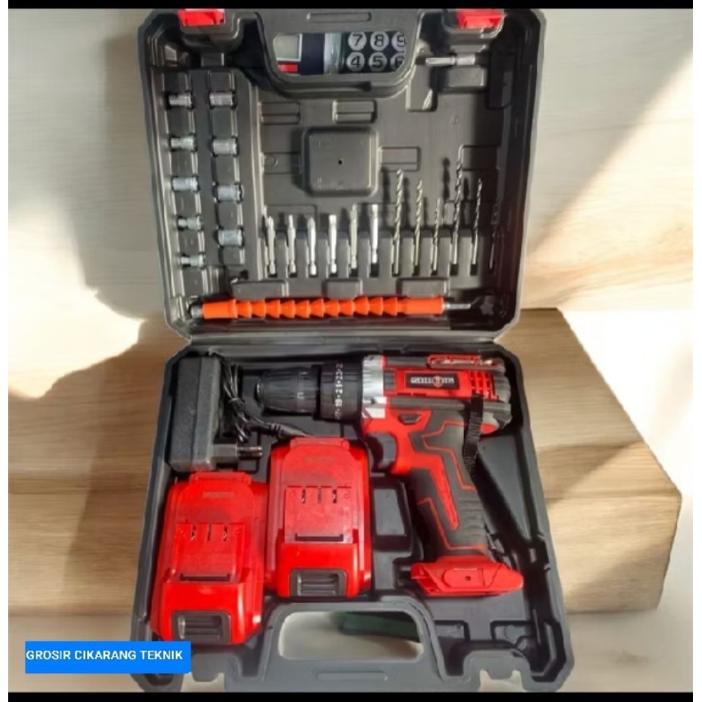 Bor baterai 24 volt 2 baterai SHINING FULL SET
