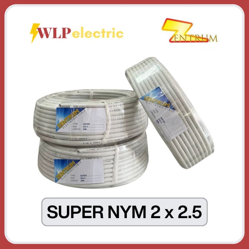 ZENTRUM KABEL NYM KAWAT LISTRIK 2x2.5 super