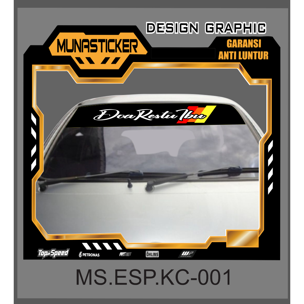 CUSTOM STIKER KACA DEPAN UNTUK MOBIL ESPASS