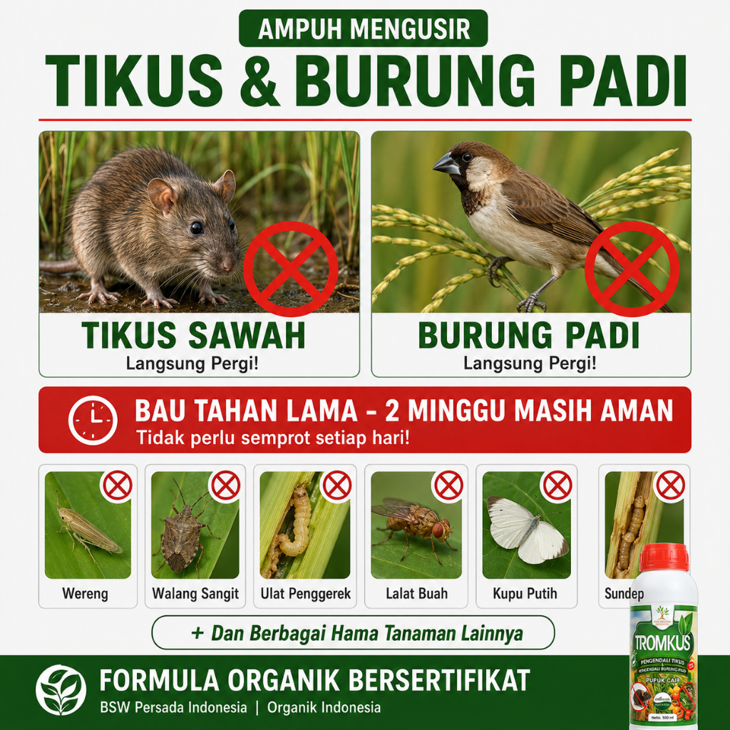 Tromkus Pestisida Rodentisida Racun Obat Pupuk Cair Plus Zpt Semprot Pengendali Pengusir Pembasmi