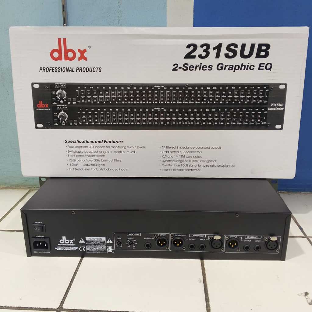 Equalizer DBX 231 Plus SUB / DBX 231 + SUB / DBX 231 SUB GRADE A+  2 channel