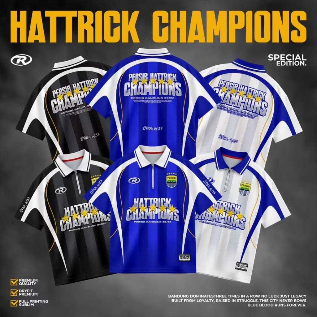 KAOS PERSIB HATTRICK CHAMPIONS BINTANG 5 | PERSIB JUARA | SPECIAL EDITION SERIES 2026