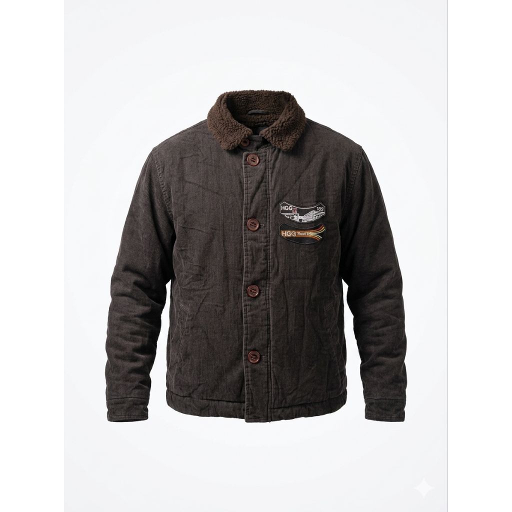 Work Jacket Soleildor, Jaket Corduroy Rare Vintage bekas/second/pl/preloved
