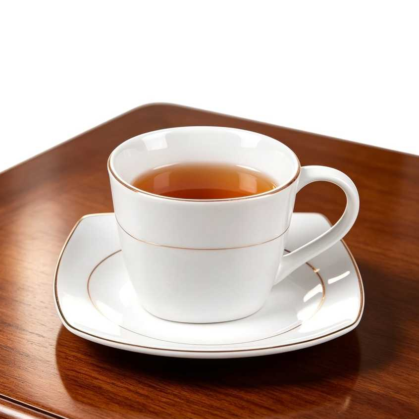 Mug Gelas Cangkir Tatakan Segi 200 cc Set 6 pieces Keramik Home Line