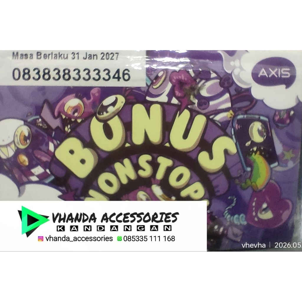Nomor Cantik Axis 08 3838 3333 46.