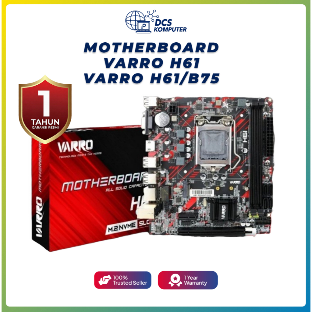 Mobo Motherboard Varro H61/varro h61 b75 Support Nvme - Baru Garansi 1 Tahun