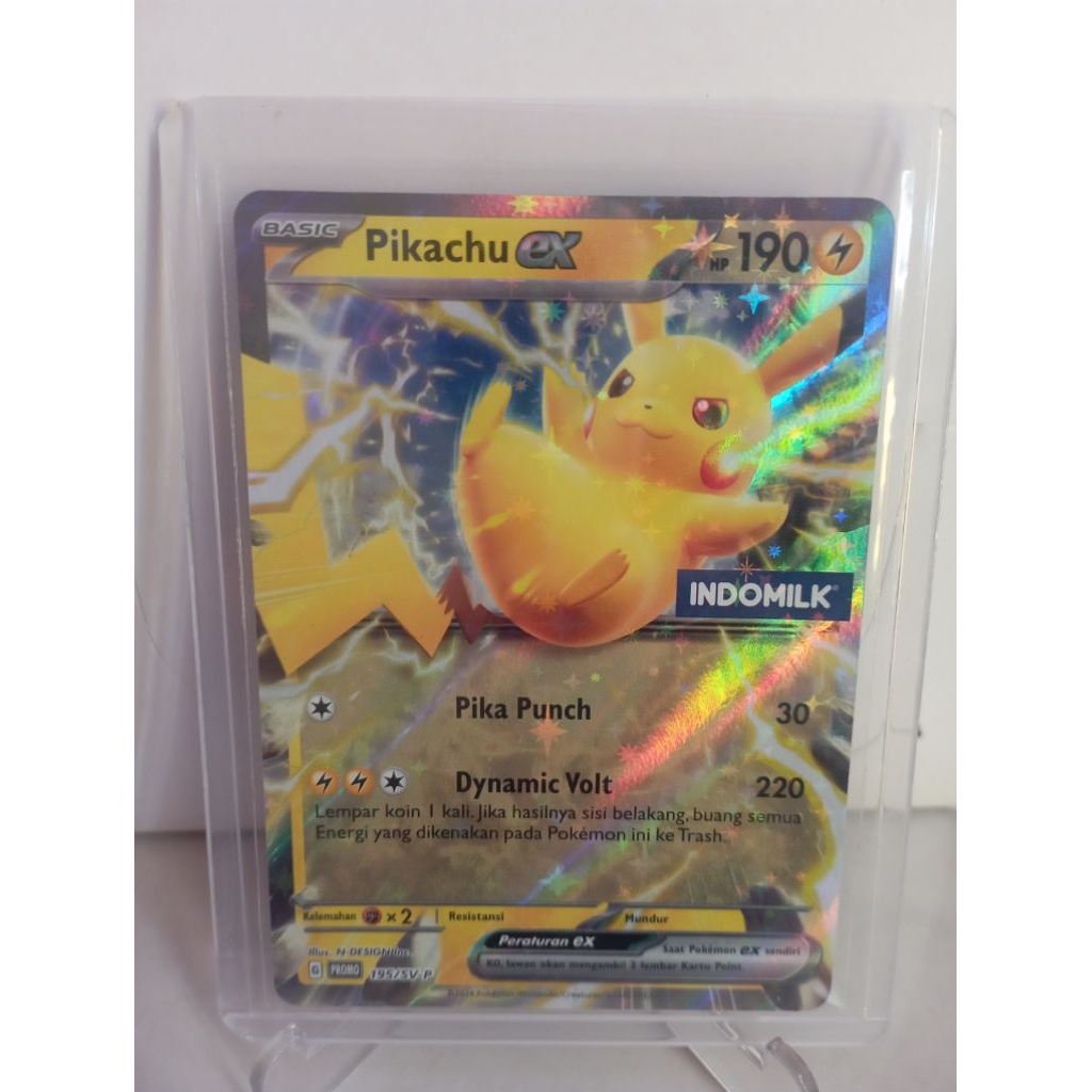 pikachu indomilk kartu pokemon pikachu