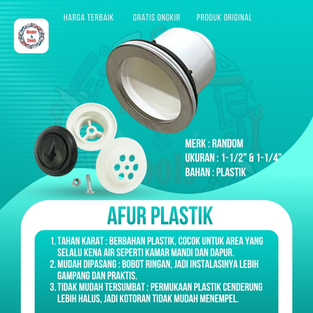 AFUR WASTAFEL/AFUR PLASTIK 1-1/4 1-1/2/AFUR CUCI PIRING/AFUR CUCI PIRING/SELANG WASHBAK / SLANG CUCI