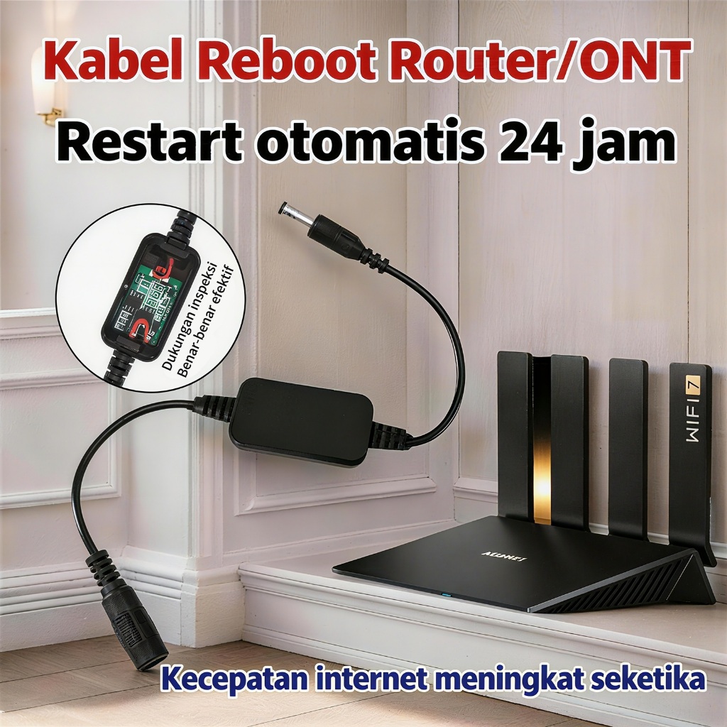 Router kabel restart otomatis wifi 24-hour reboot pengatur waktu penguat sinyall ruter wifi jarak ja