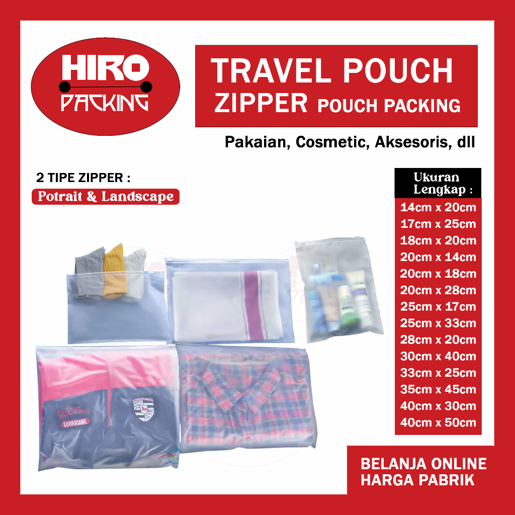 Zipper bag / Zipper lock / zipper storage bag / zipper travel pouch / travel pouch serbaguna zipper 