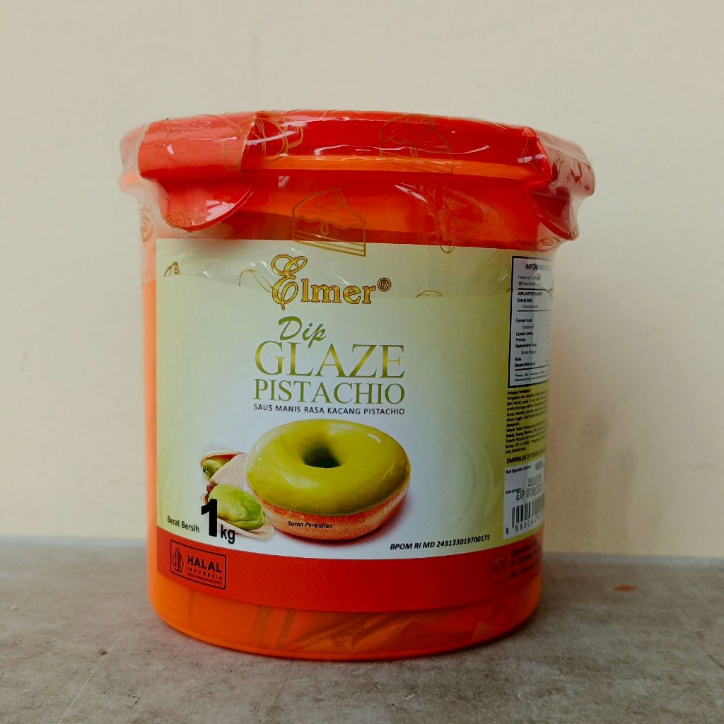 ELMER GLAZE PISTACHIO KEMASAN 1KG / GLAZE ELMER PISTACHIO KEMASAN 1KG