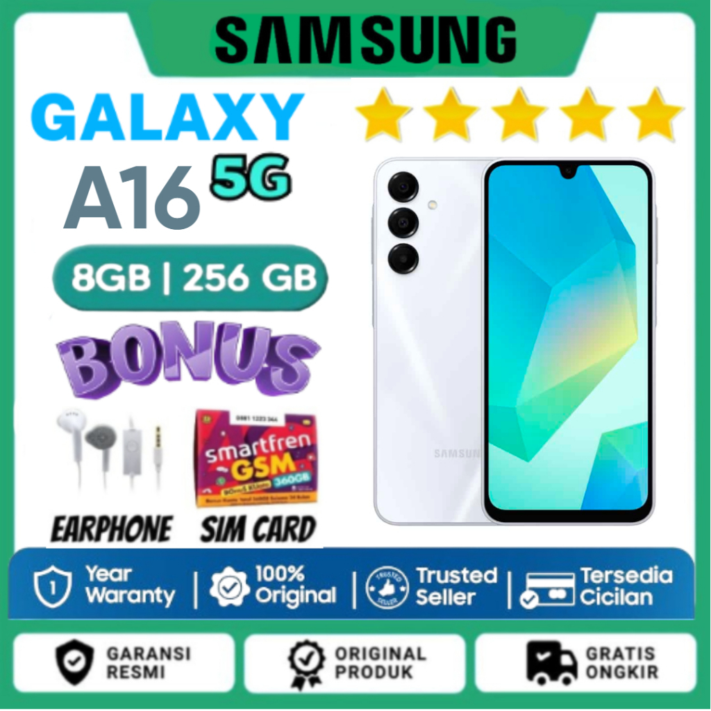 HP SAMSUNG A16 5G 8GB/256 GARANSI RESMI DAN EXTRA BONUS