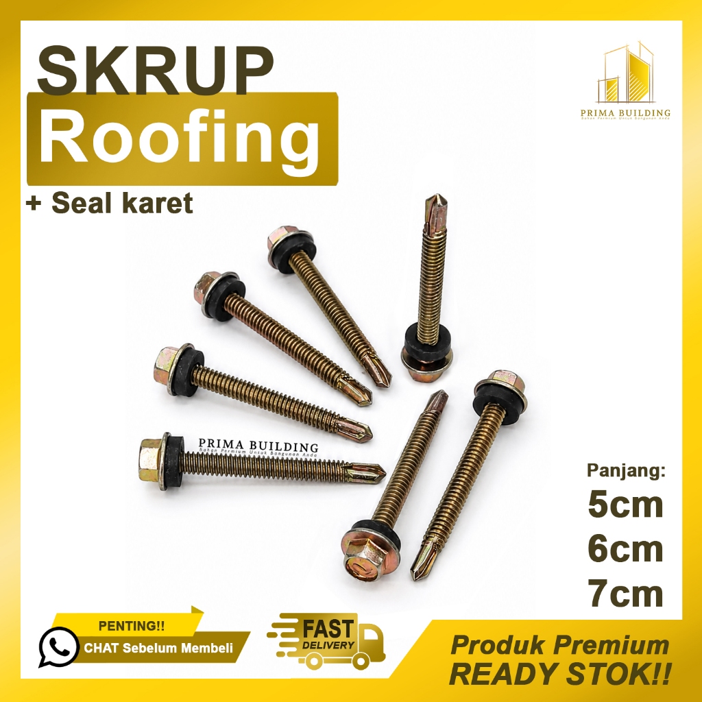 Skrup Roofing Atap Spandek UPVC | Skrup Rofing spandeck 5cm 6cm 7cm