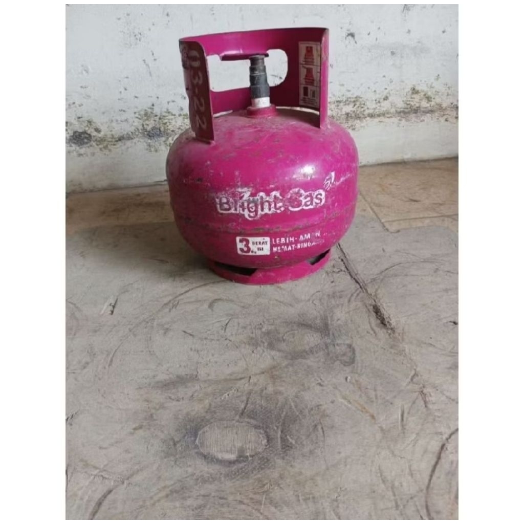 bright gas kosong 3kg bekas bisa isi ulang/tinggal pilih IJO/merah