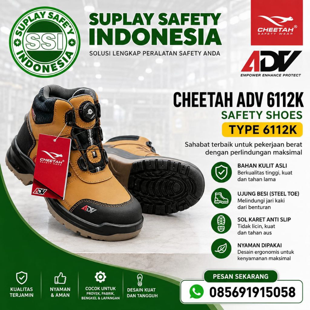 SEPATU SAFETY CHEETAH "ADV" 6112K - CHEETAH 6112K - 6112K - CHEETAH - ADV SAND - SAFETY SHOES