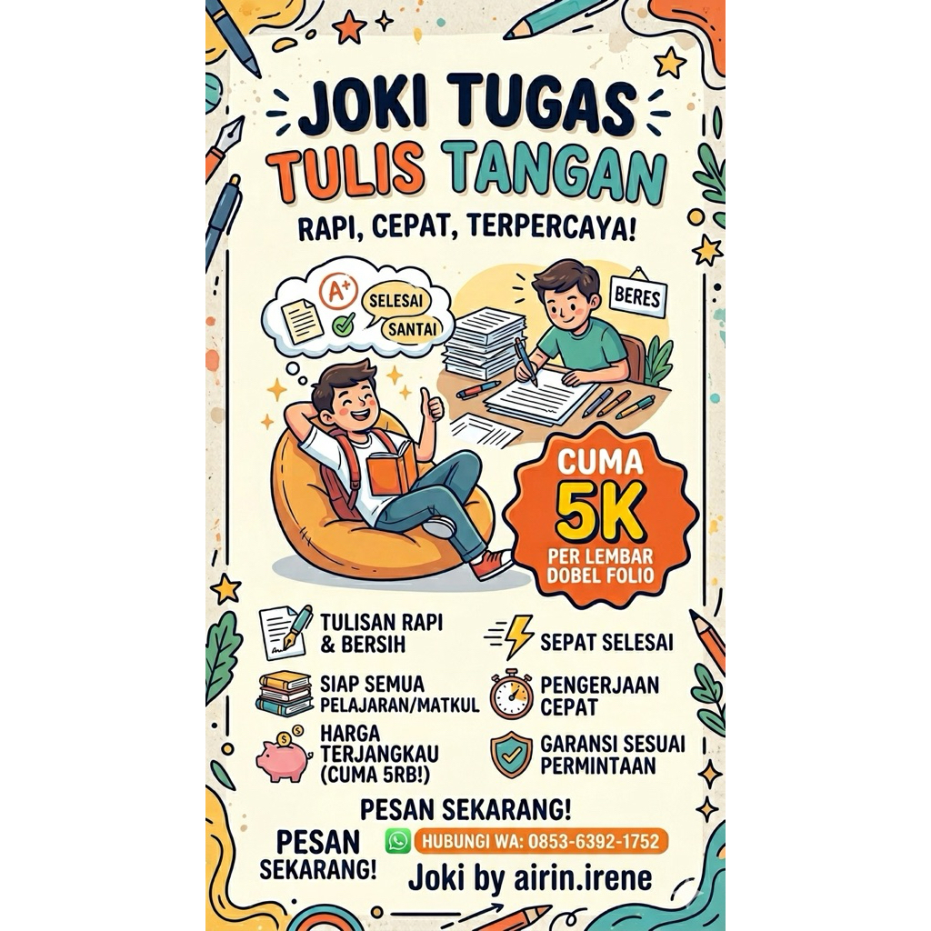 Jasa Pembuatan Tugas/ PPT dll Cepatkilat