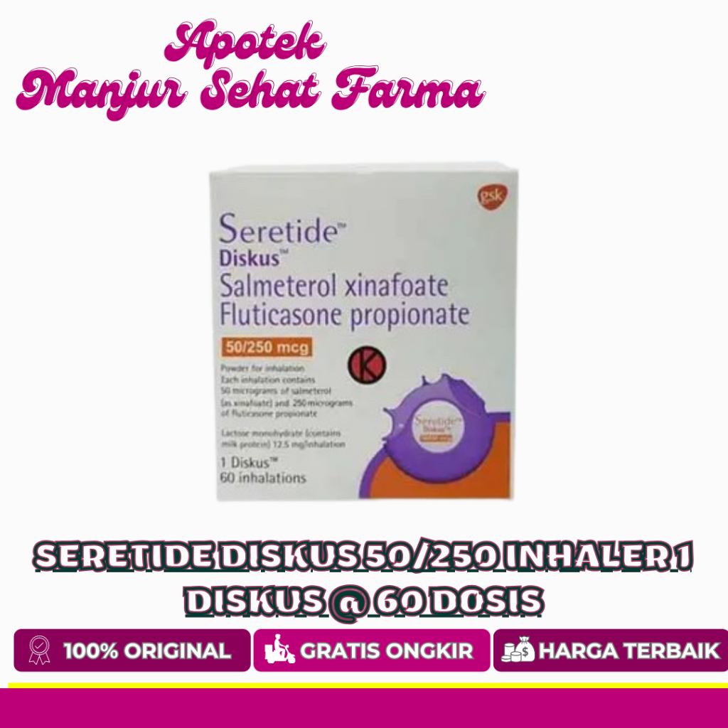 SERETIDE DISKUS 50/250 INHALER 1 DISKUS @ 60 DOSIS