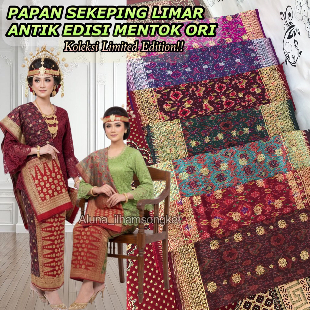 SONGKET LIMAR ANTIK MENTOK ORI-ASLI TENUN TANGAN PALEMBANG(ILHAM SONGKET)