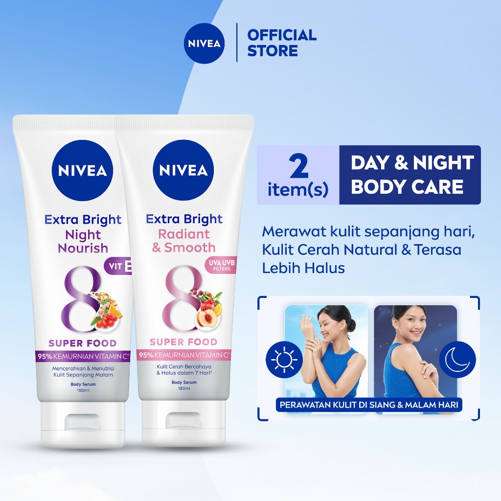 NIVEA Body Serum Extra Bright Day & Night - Radiant Smooth + Night Nourish