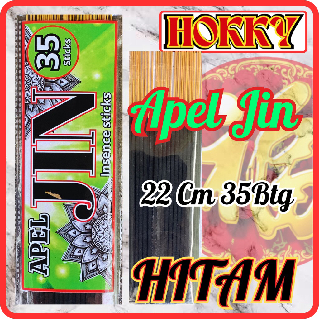 Dupa Hio Premium22cm Wangi "APEL JIN" 35 Btg Hitam Pouch