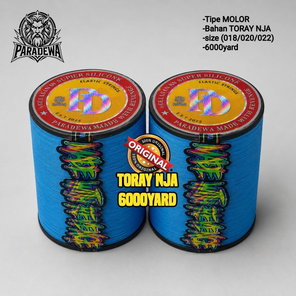 Gelasan Molor Original PARADEWA 6000yard Bahan Toray NJA size (018, 020,022)- SuperSilicone