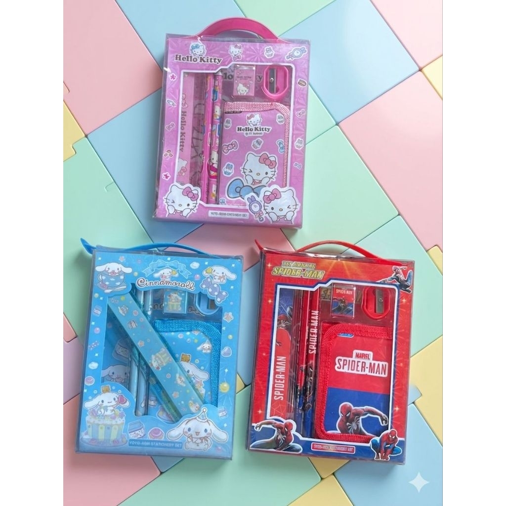 Paket Alat Tulis Karakter Lucu Pensil Set