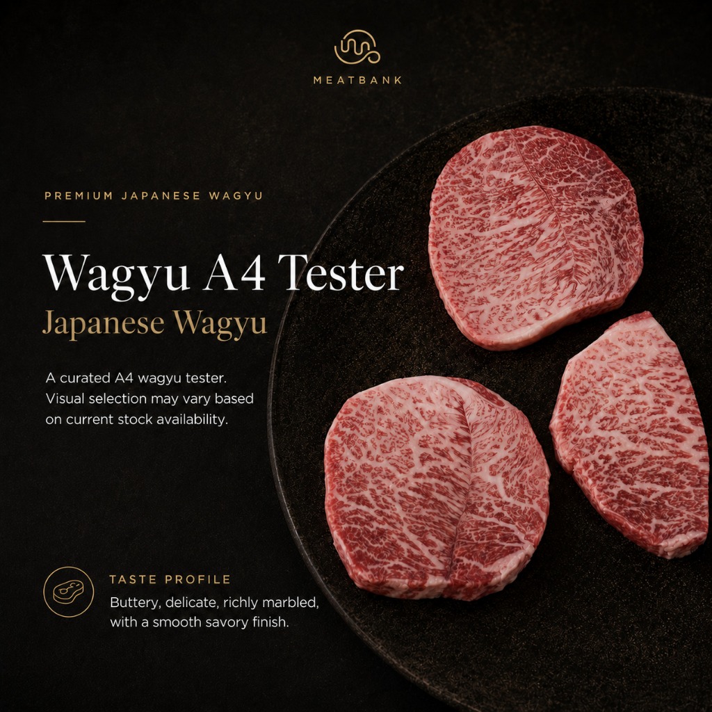 MEATBANK JAPAN WAGYU A4 TESTER Beef Steak Kobe Sirloin Rib eye Picanha