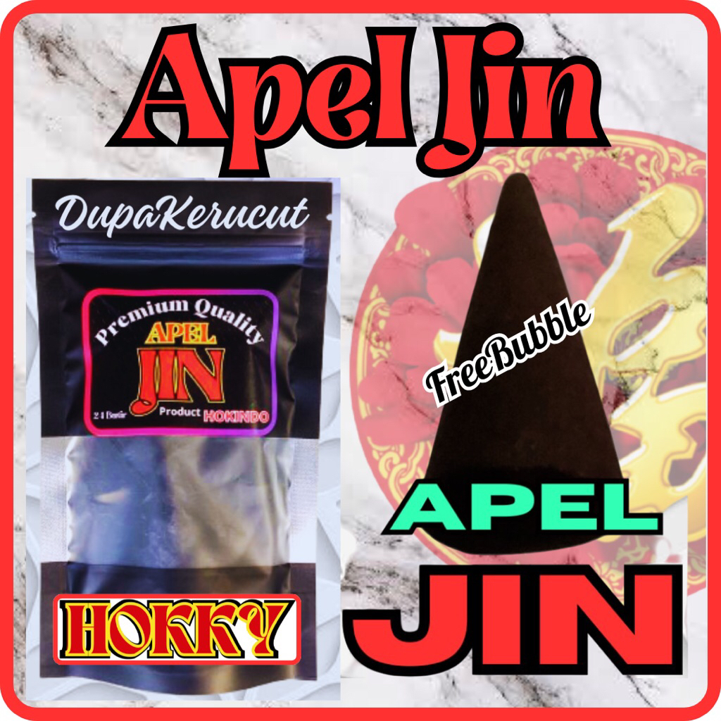 Dupa Kerucut Tumpeng "APEL JIN" Isi 24Butir HITAM Pouch