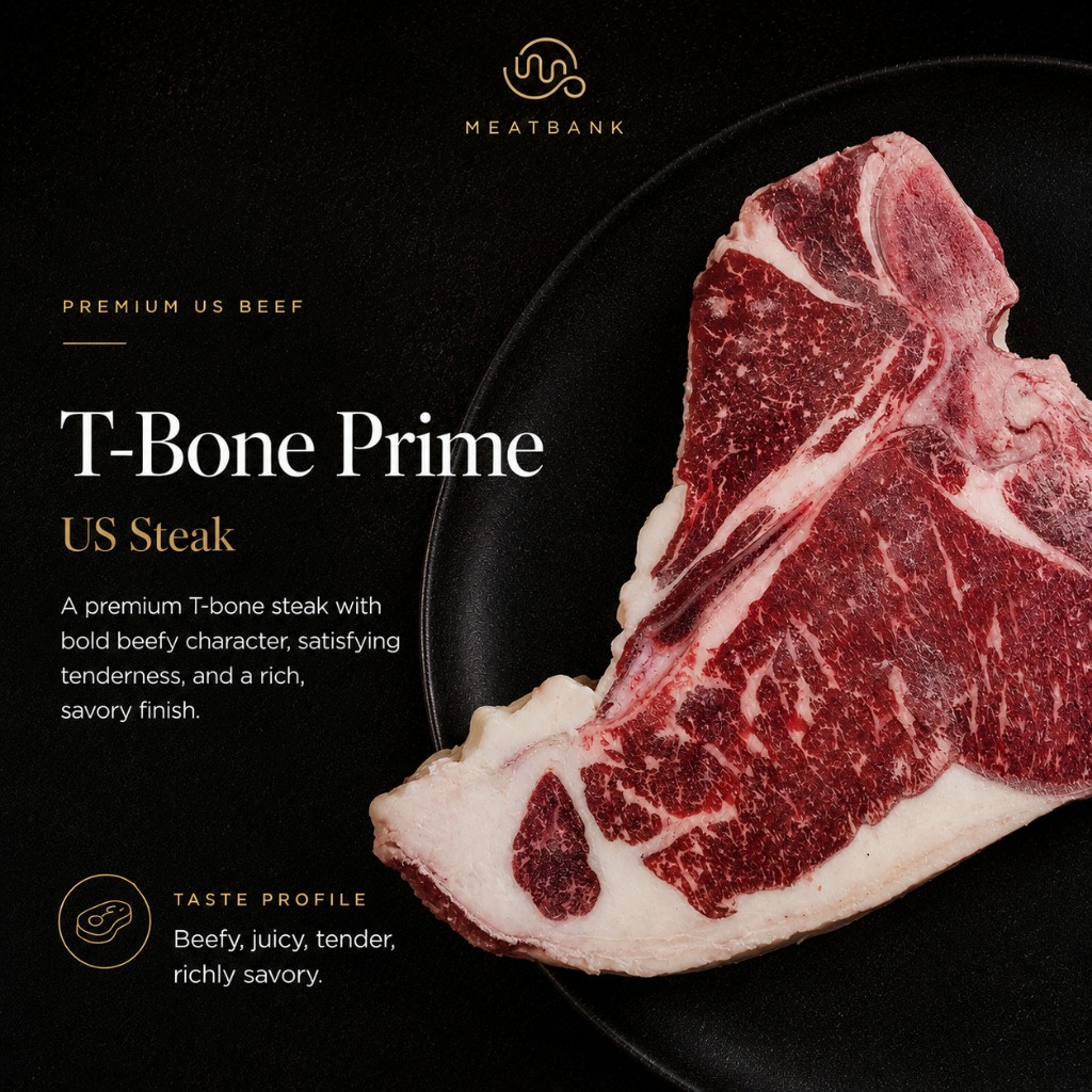 MEATBANK TBONE US PRIME - Daging Sapi US Angus Beef T-Bone Wagyu  Tbone Steak