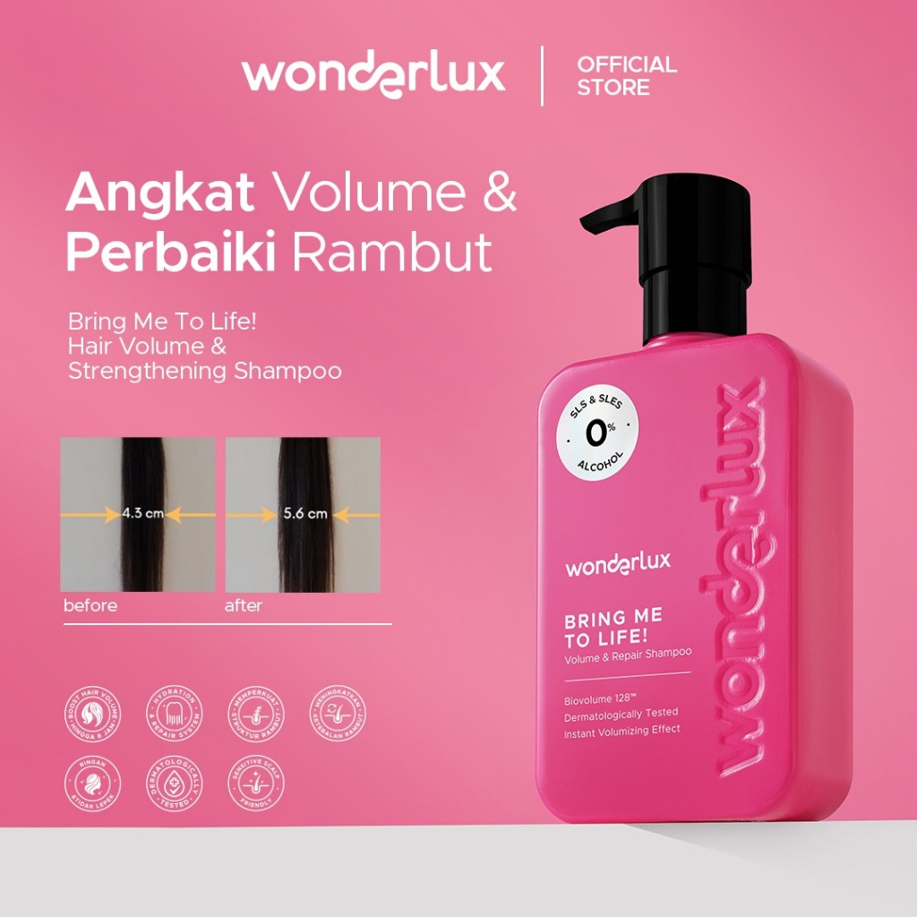 [TEBUS MURAH SHAMPO 55K] Wonderlux Shampoo Bring Me To Life Repair Volume 250ml Damage Care Shampoo 