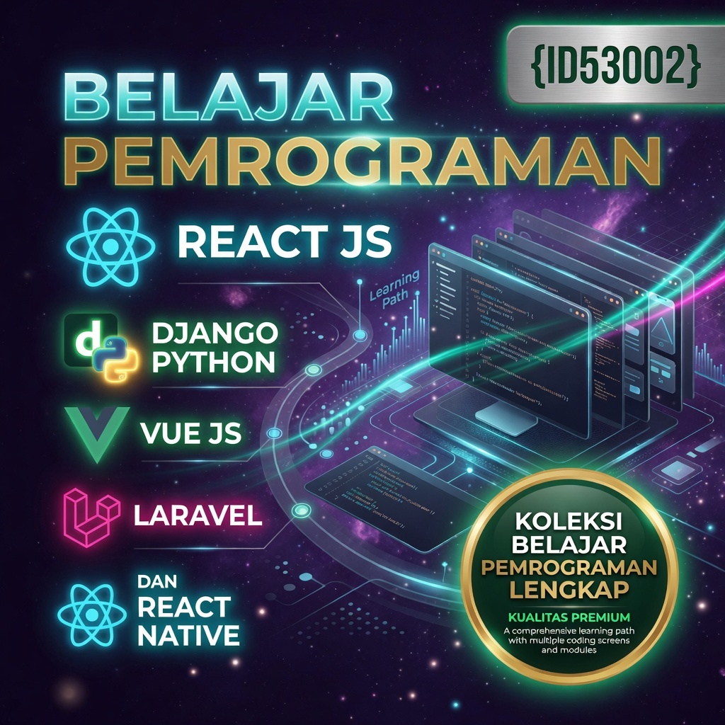 Belajar Pemograman React Js, Django Python, Vue Js, Laravel, Dan React Native