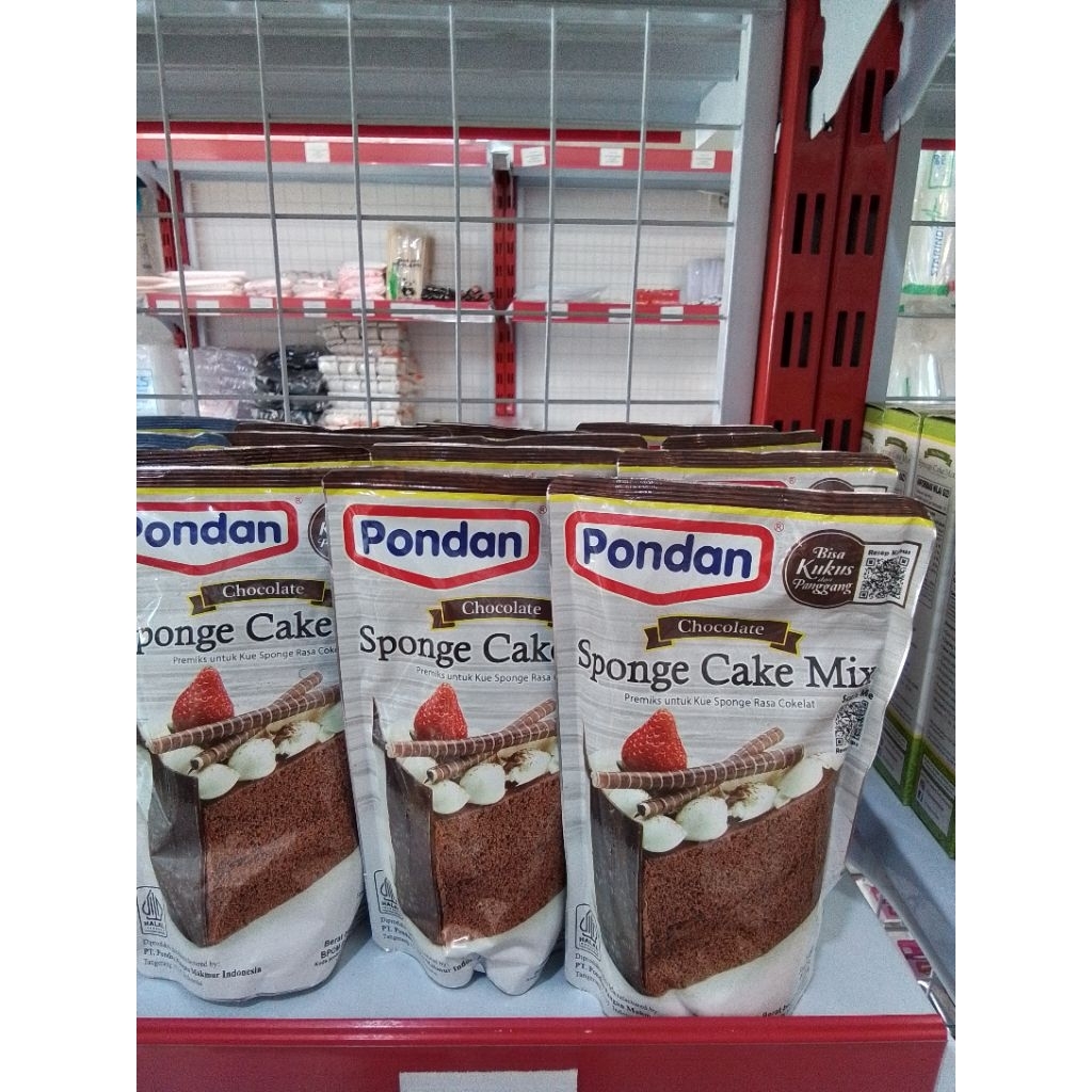 Pondan Tepung Premix Sponge Cake 200gr - Siap Pakai, Tepung Premix Sponge Cake, Tepung Premix Sponge