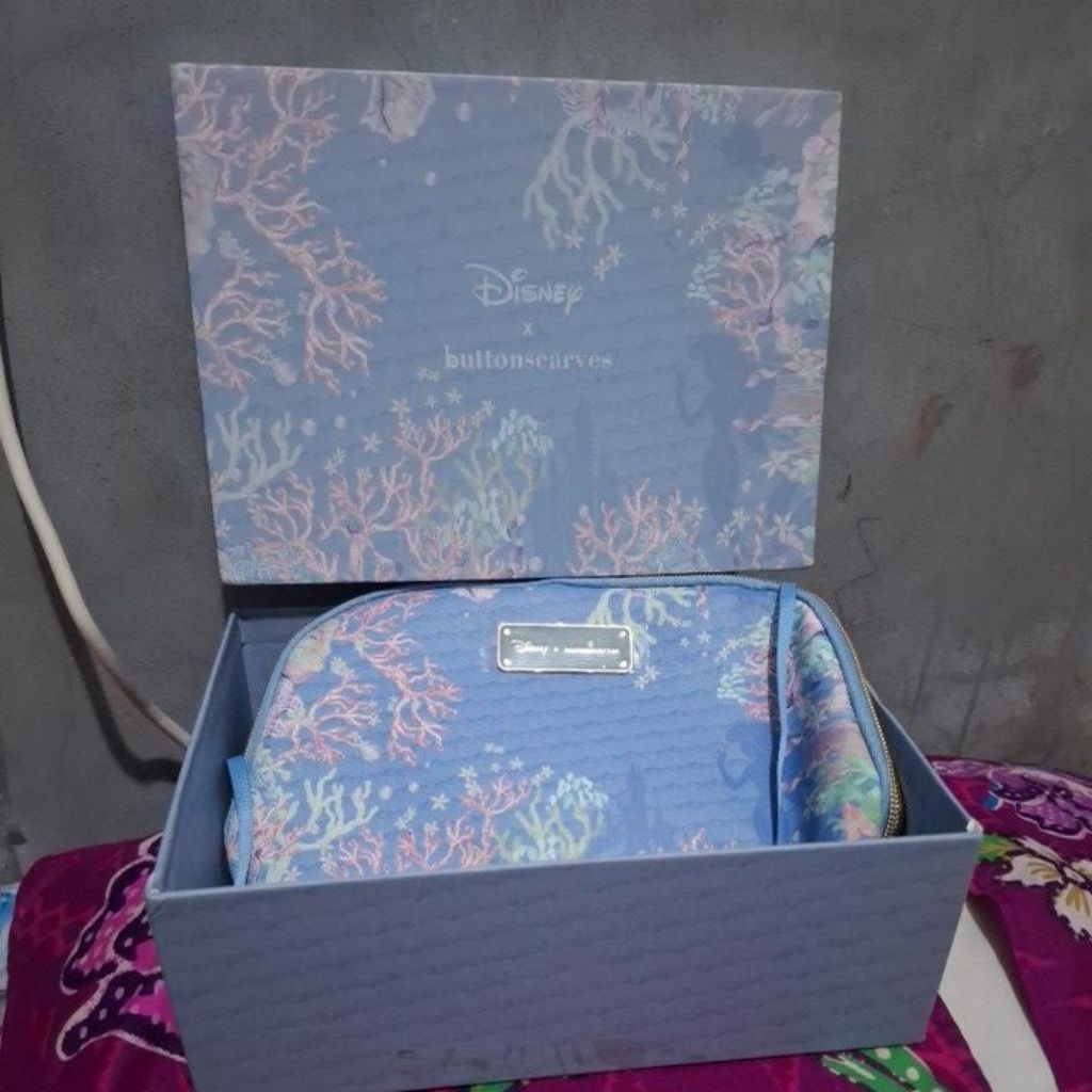 pouch TLM/Pouch Buttonscarves/pouch blue/BS/Buttonscarves tas/Buttonscarves dompet/Pouch BS/TLM pouc
