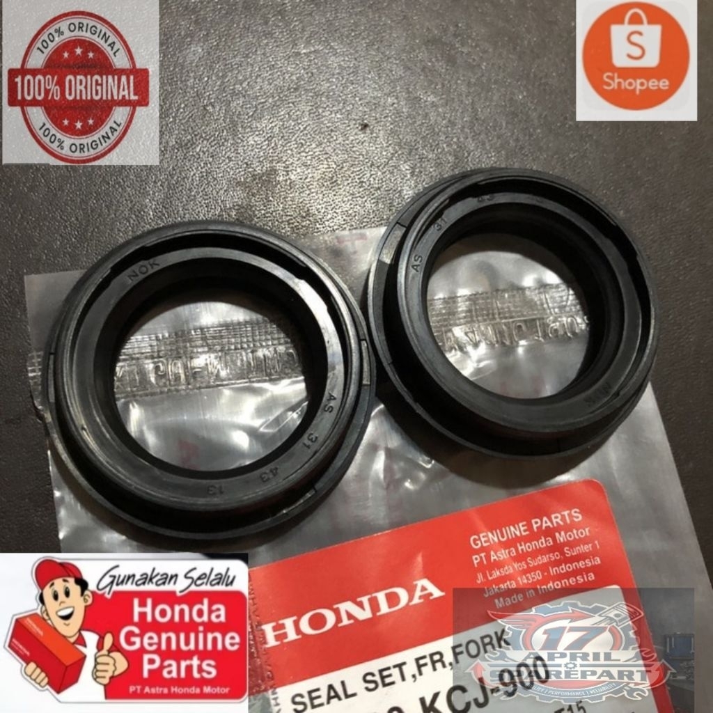 Original 100% Paket lengkap seal shock +seal abu Honda kode KC5 / lKK CJ untuk motor Megapro, C 150R