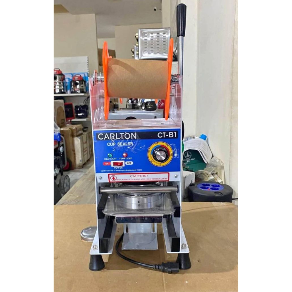 MESIN CUP SEALER CARLTON PRES GELAS 22 OZ