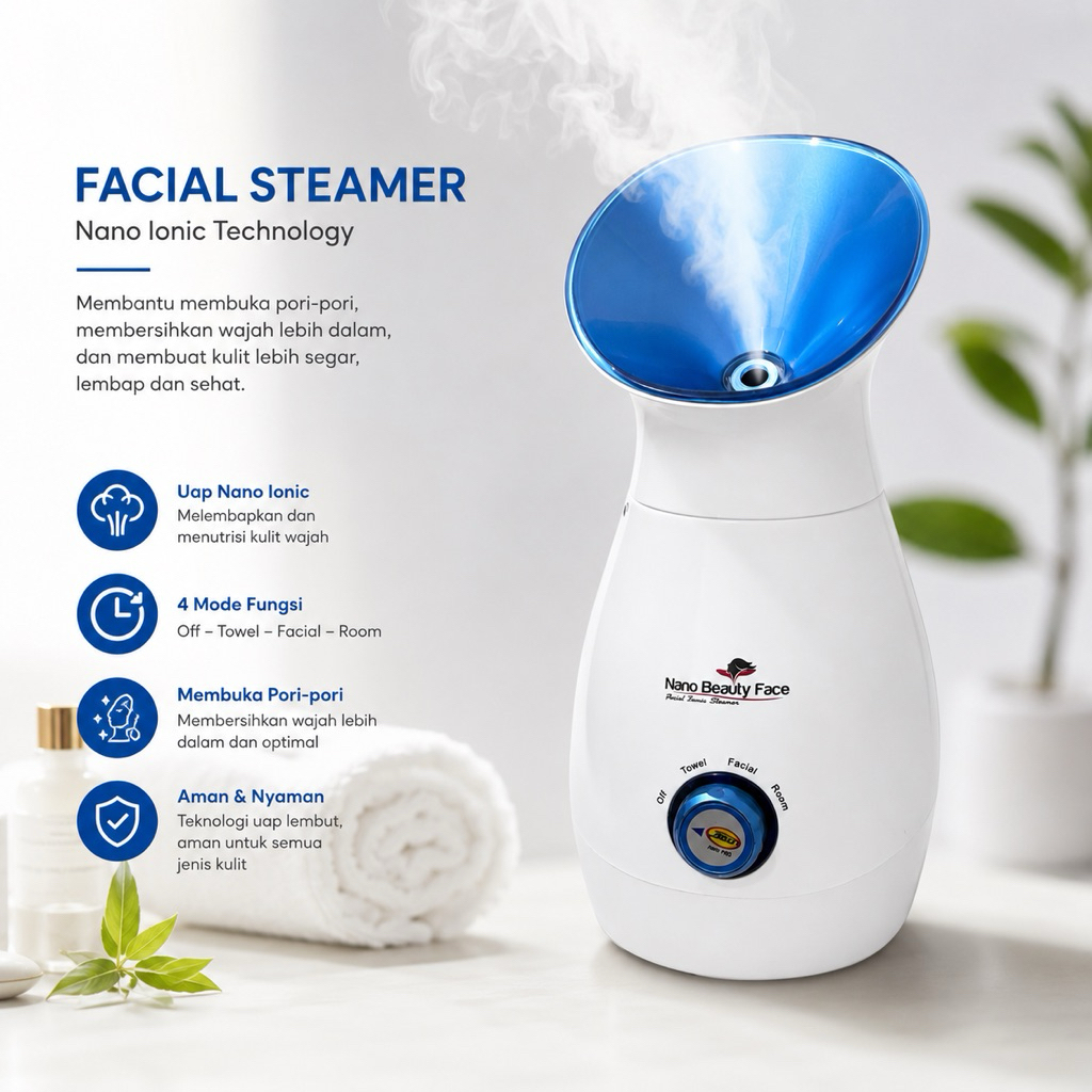 Facial Steamer Wajah Portable – Nano Steam | Alat Uap Wajah Skincare
