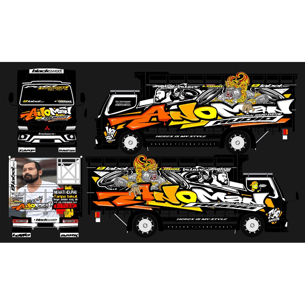 Decal truck full bak custom | Canter | Isuzu Giga | Ragasa