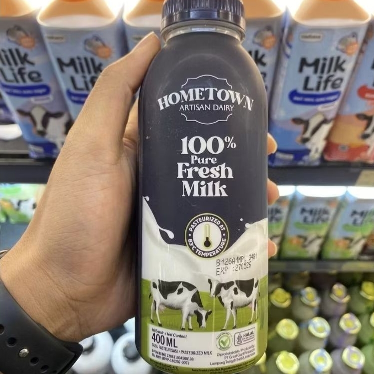 Hometown 100% Pure Fresh Milk / Susu Pasteurisasi/ 400 ml