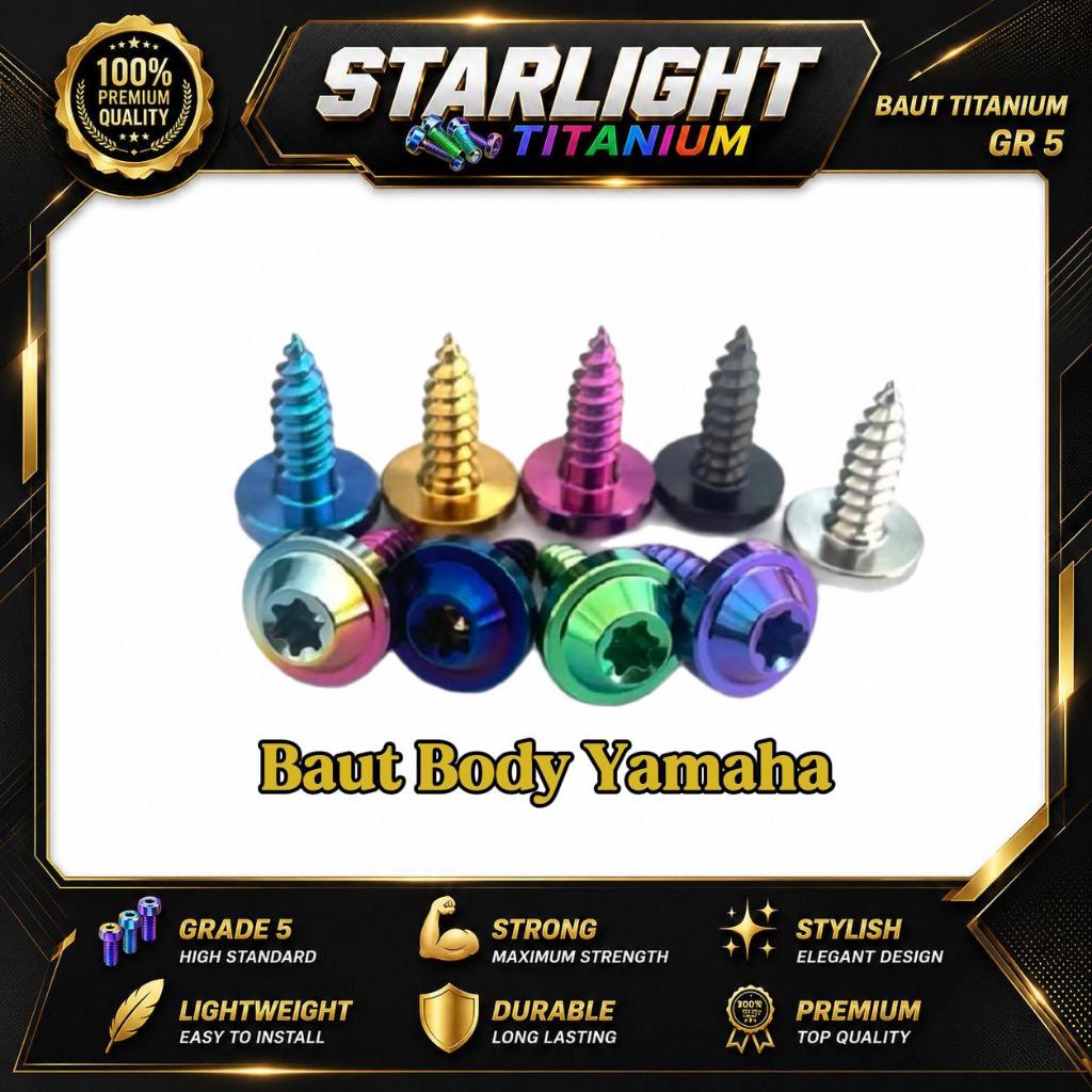Baut Titanium Baut Body Yamaha Baut Skrup Body Kasar Yamaha
