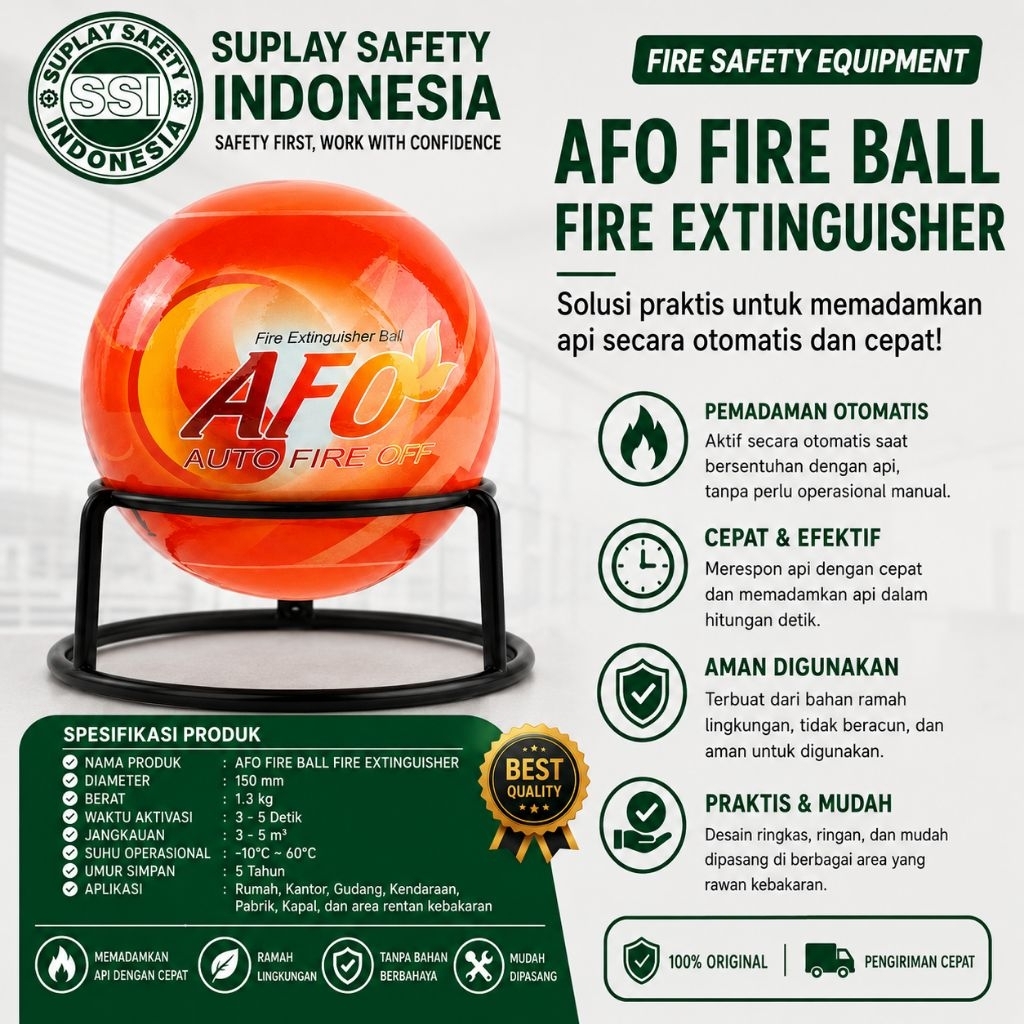 AFO FIRE BALL FIRE EXTINGUSHER - PEMADAM API PORTABLE - AFO AUTO FIRE