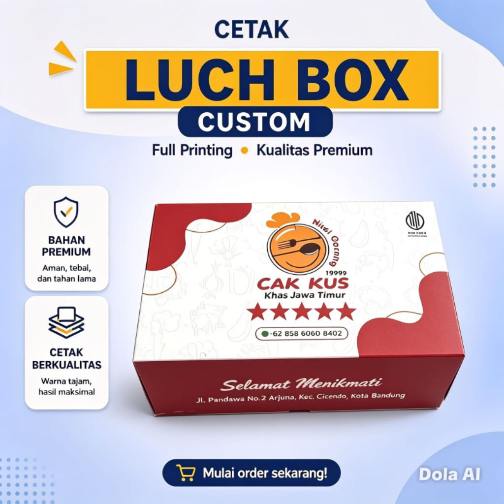 CUSTOM LUCH BOX BAHAN IVORY